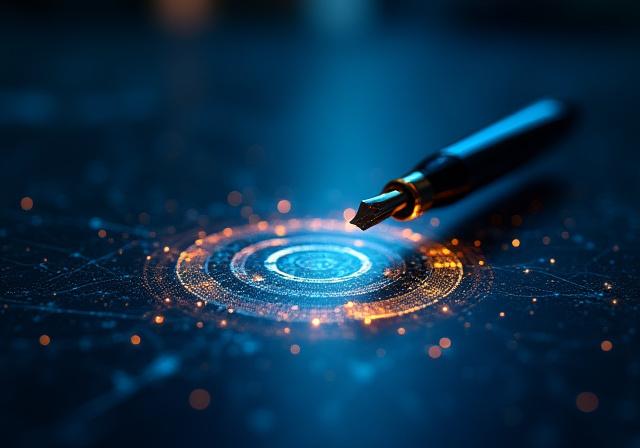 Abstract representation of digital security and legal intelligence